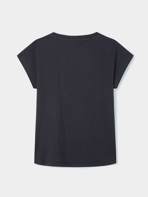 KAELA black T-shirt with logo - 2