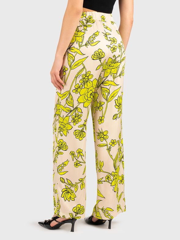 Trousers with high waist and floral print - 2