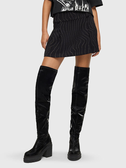 Black mini skirt