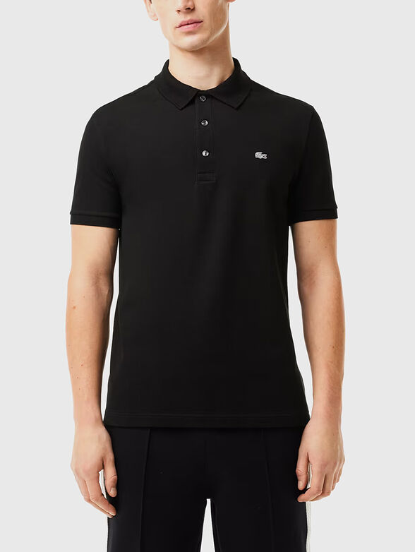 Slim-fit polo shirt in black - 1