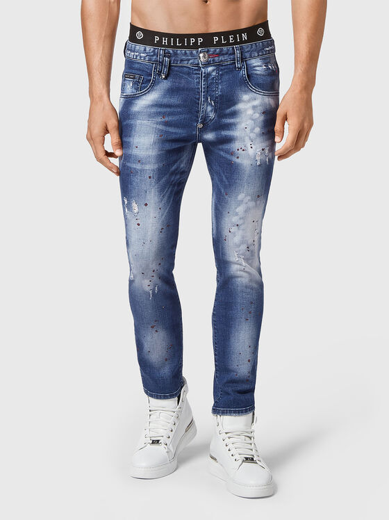 Slim jeans with art motifs - 1