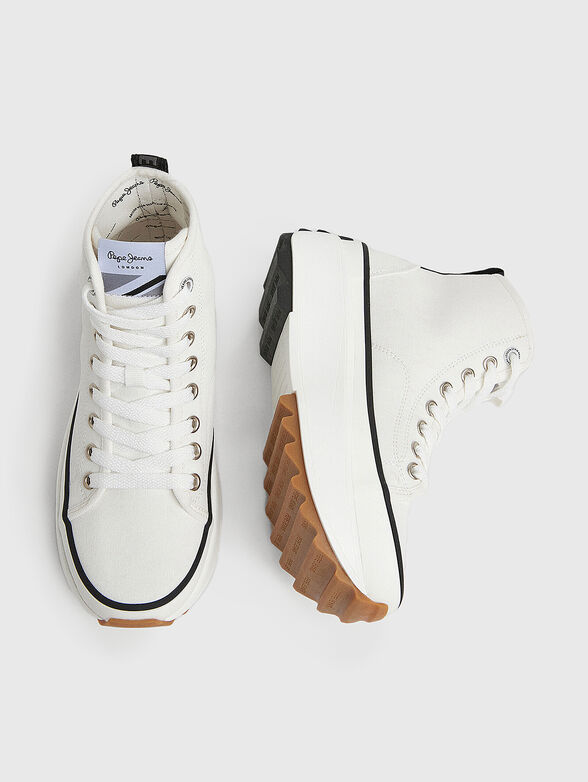 Sneakers in black color on platform - 6