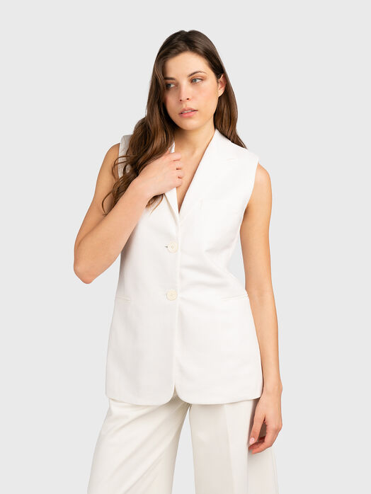 Linen blend vest