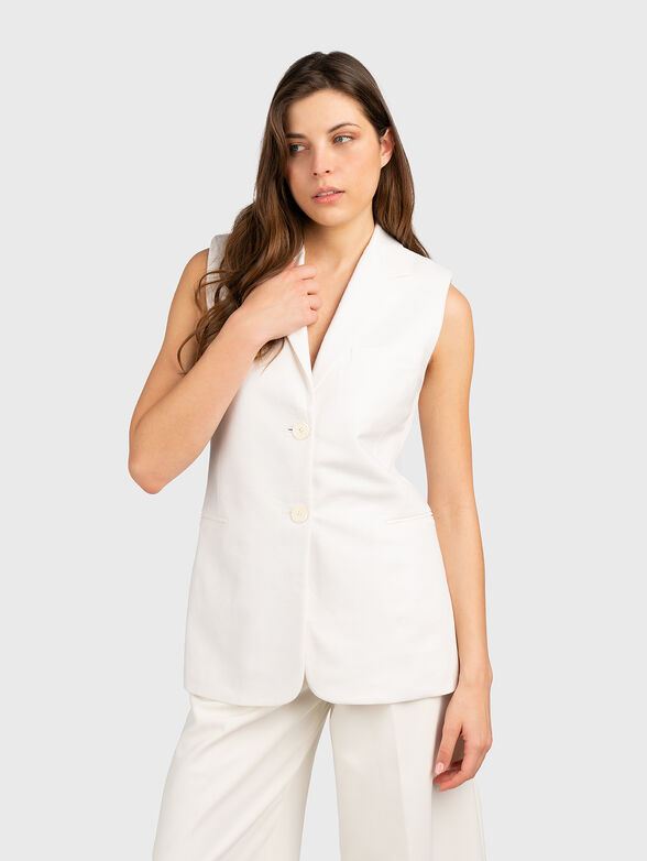 Linen blend vest - 1