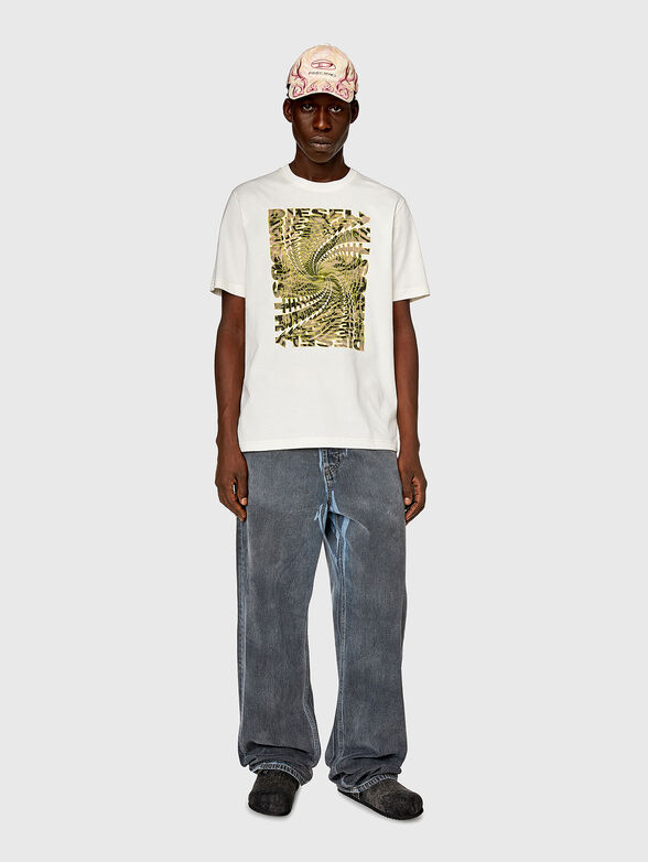 Contrast-print T-shirt  - 2