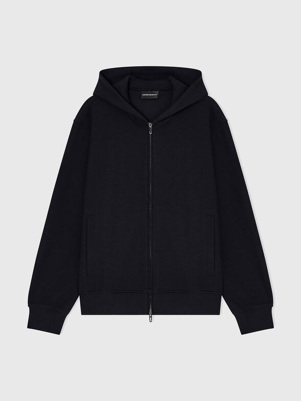 Sweatshirt with a zip and hood - 1