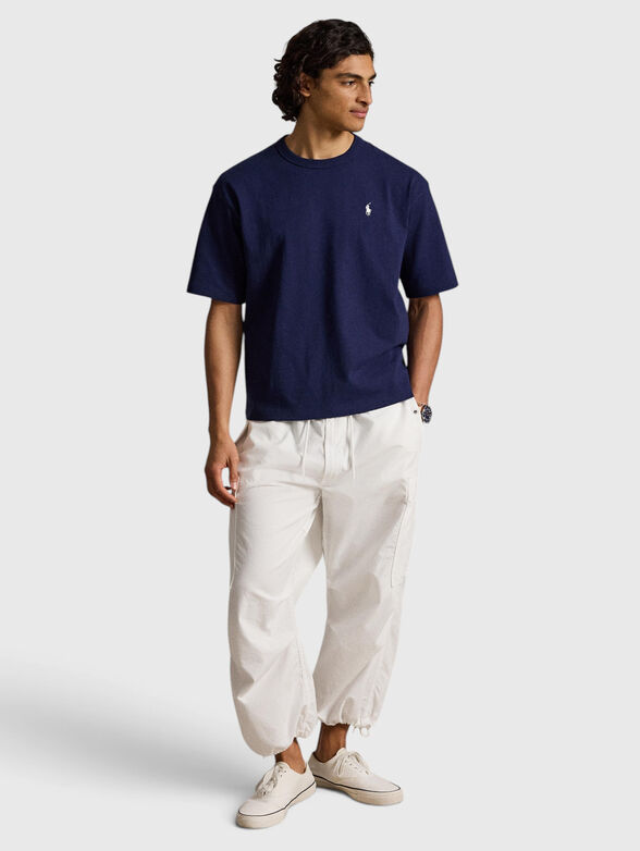 Dark blue cotton t-shirt - 1