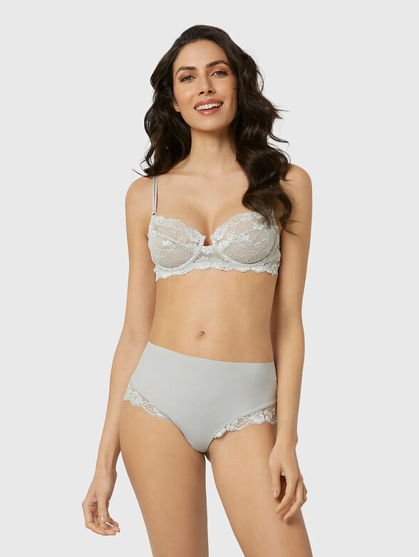 PRIMULA black bra with floral motifs - 2
