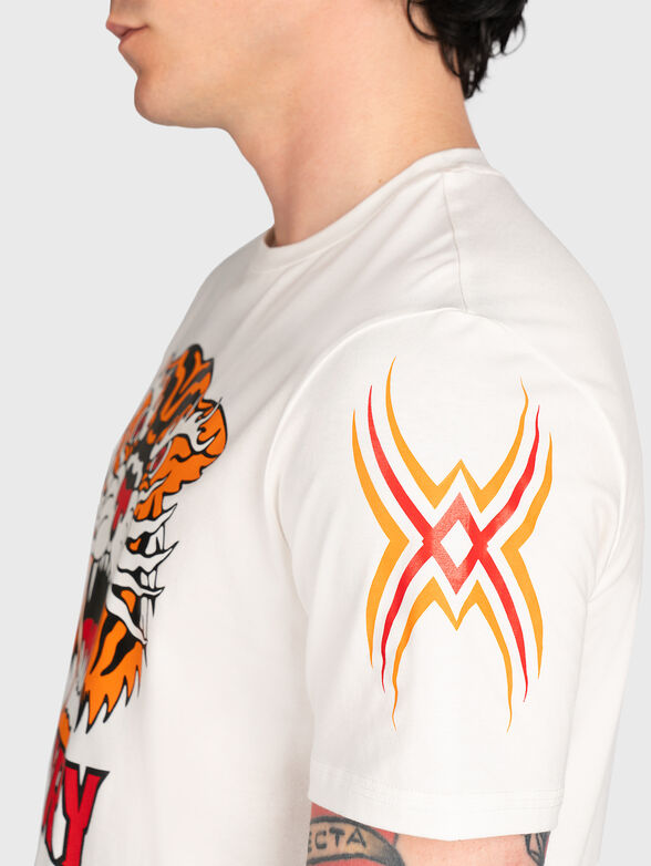 TS147 T-shirt with contrasting print  - 4