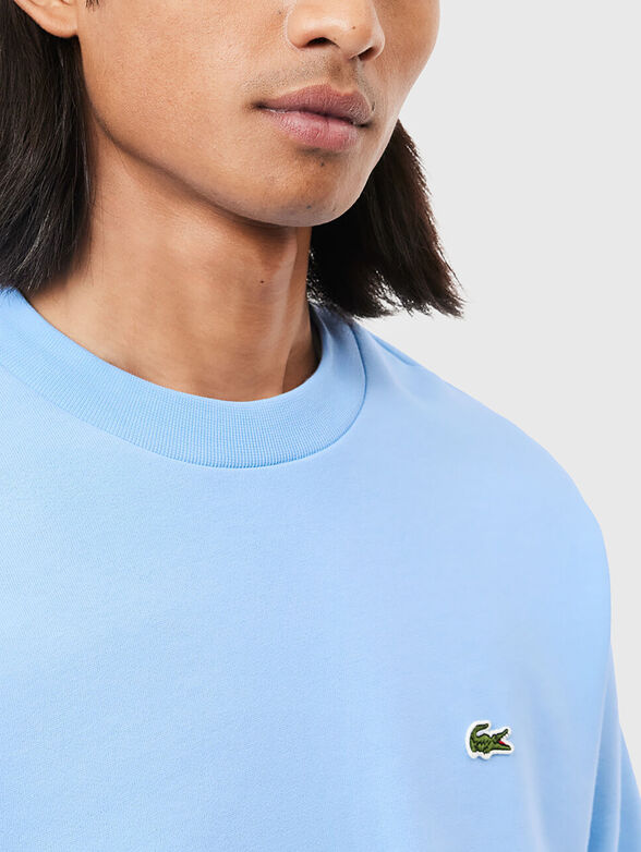 Cotton sweatshirt with logo in green - 4