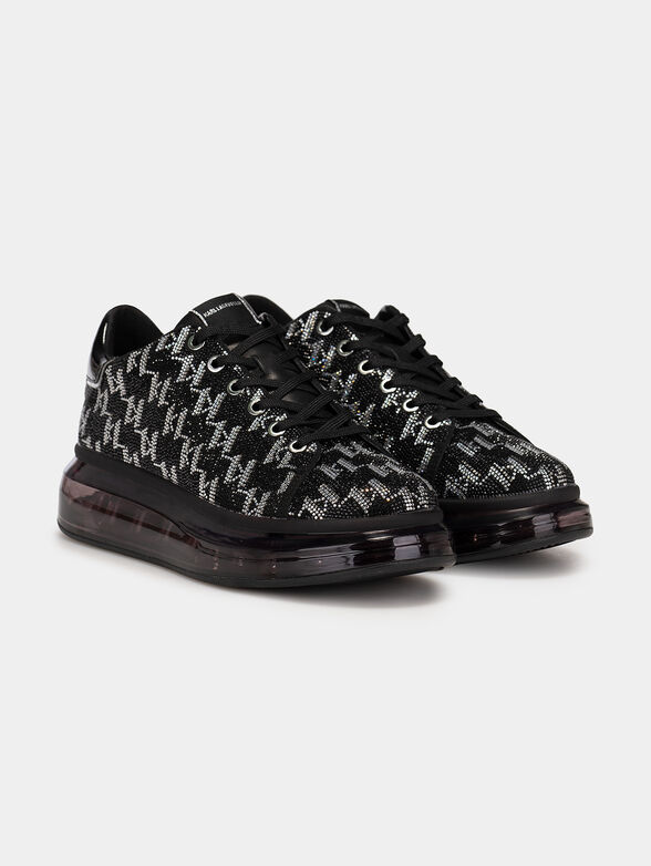GLITTER MIX sneakers with appliquéd rhinestones - 2