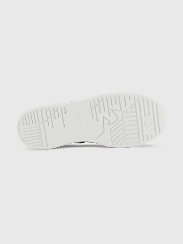 Leather sports shoes with logo - 5