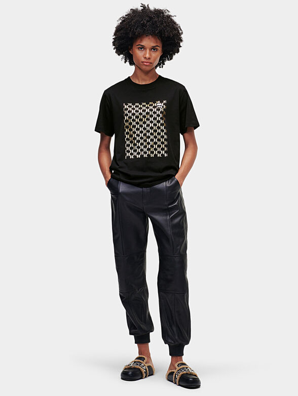 K/IKONIK T-shirt with gold monogram logo print - 2