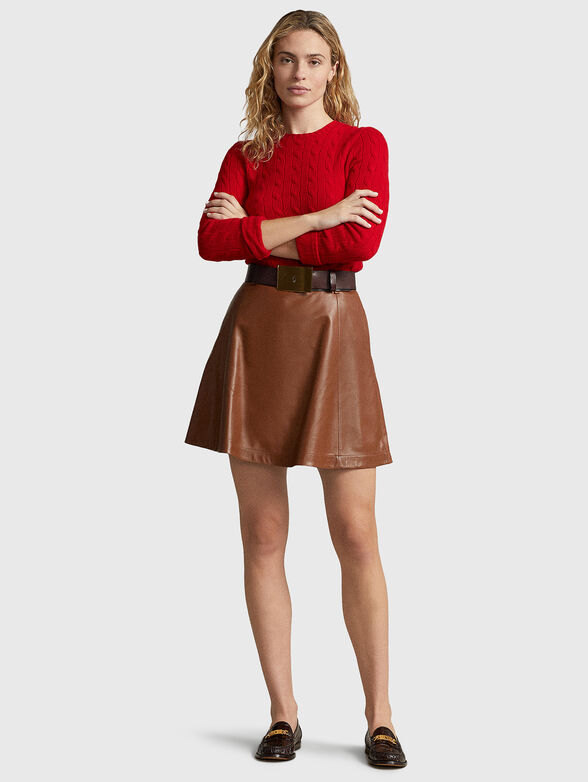 Leather mini skirt  - 4