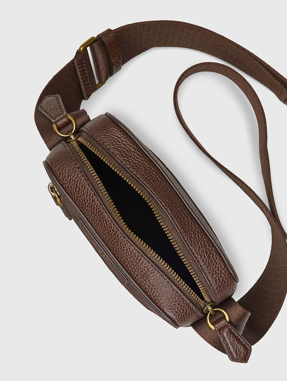 Leather crossbody bag with logo - 6
