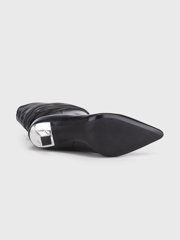 KOLUMN leather boots with accent heel - 5