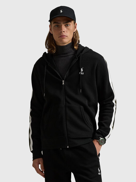 Sweatshirt with contrasting sleeve stripes - 1
