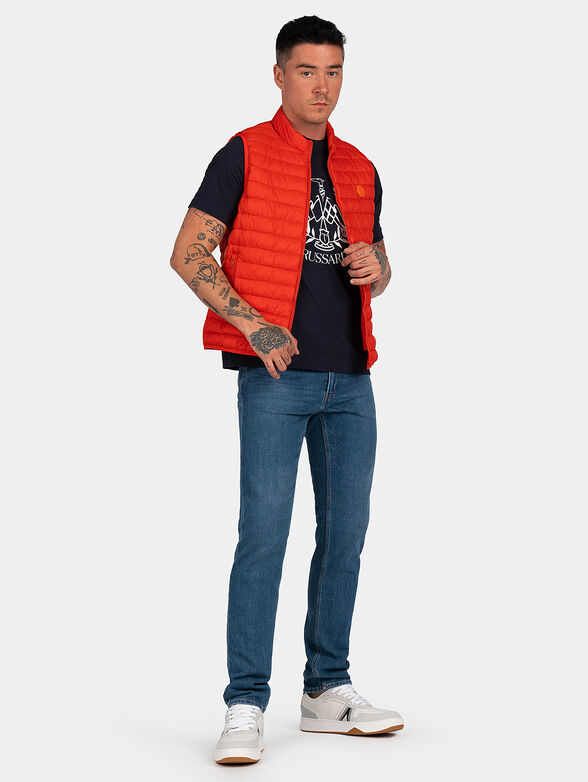 Bright orange vest with logo detail - 2