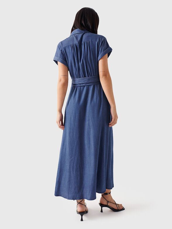 Belted blue dress - 2
