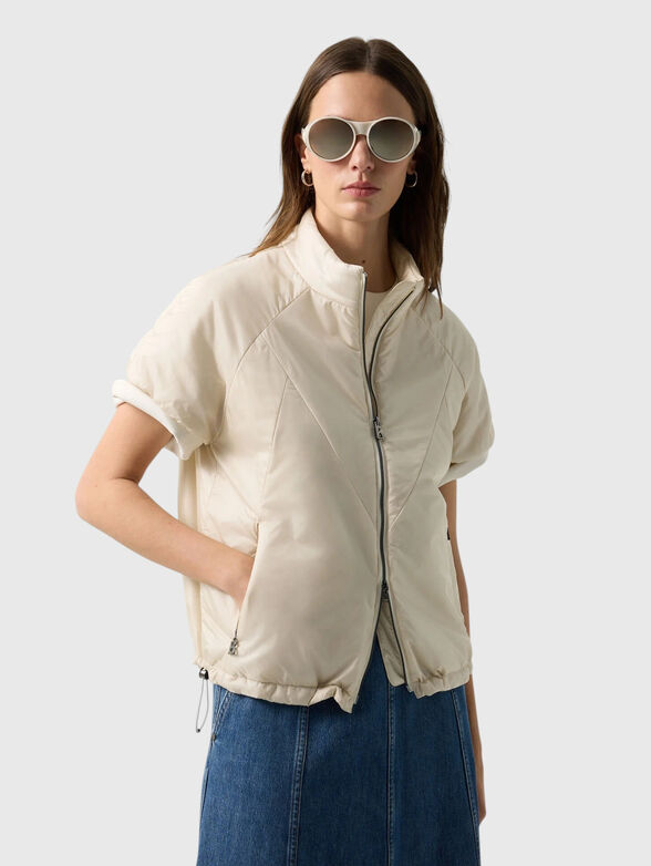 BRITANY-1 Sleeveless transition jacket in dark blue - 1
