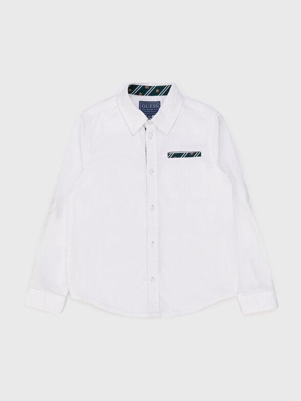 Embroidered oxford shirt in cotton - 1