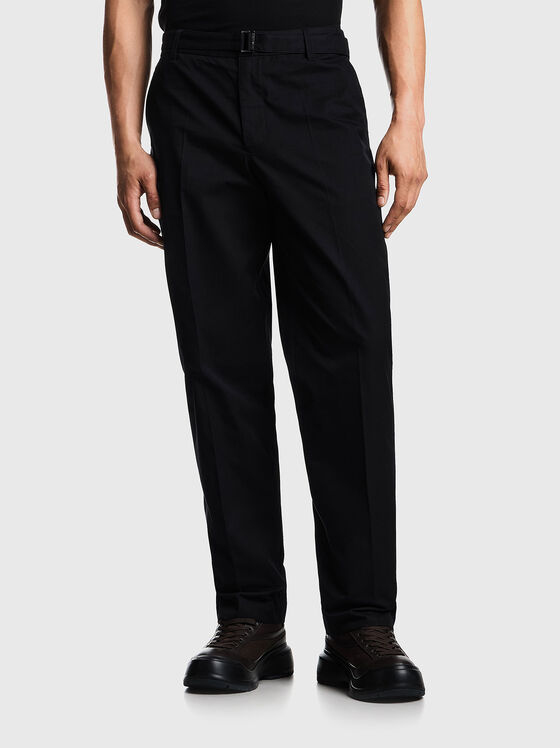 Панталон от памук с колан - 1