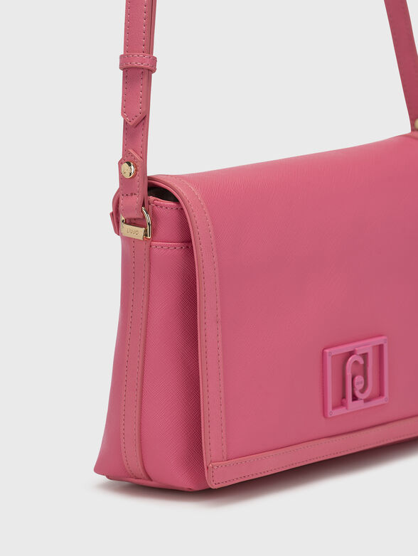 Dark blue crossbody bag with logo detail - 5