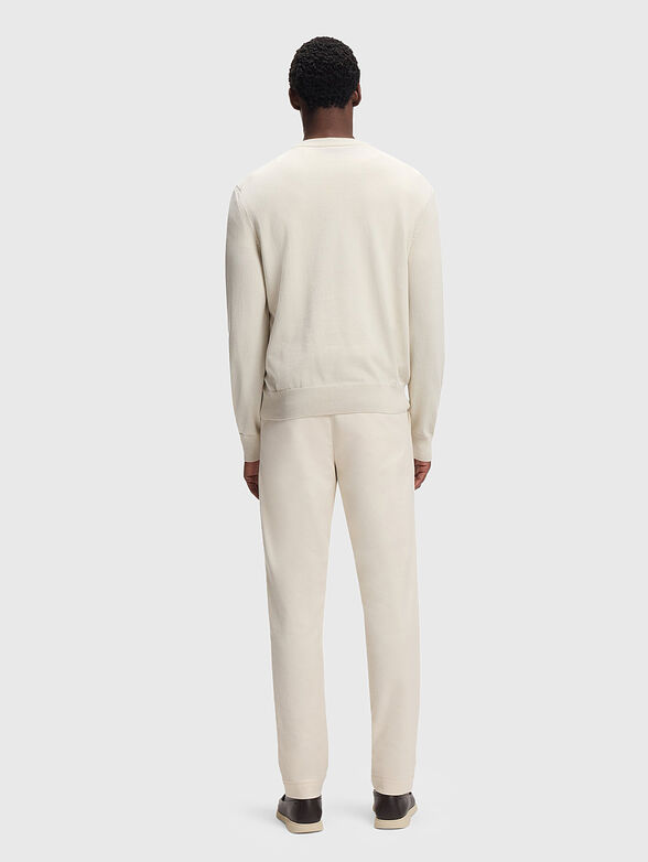 Cotton sweater with embroidered logo - 3