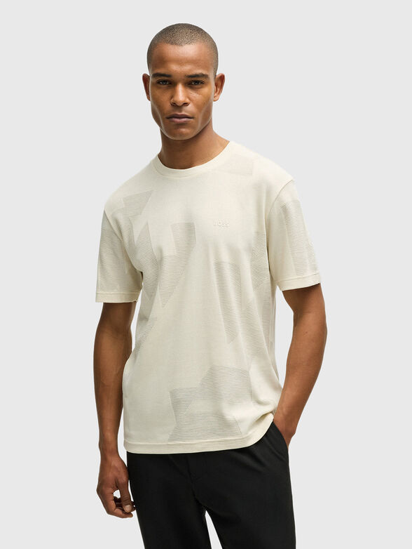 T-shirt with textured accents  - 1