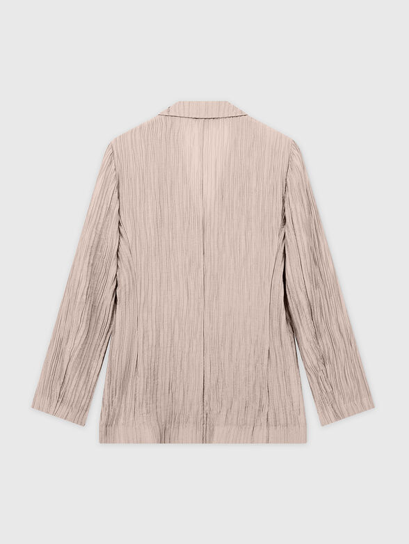 Single breasted blazer in sparkling pleated crepon - 3
