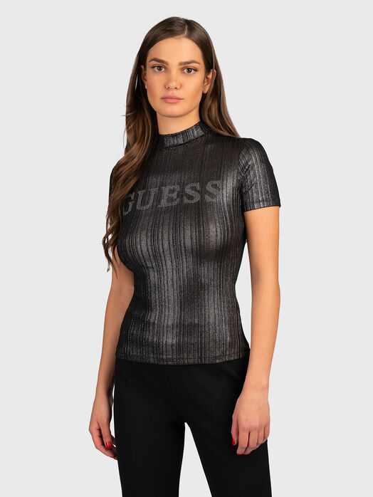 Blouse with logo accent