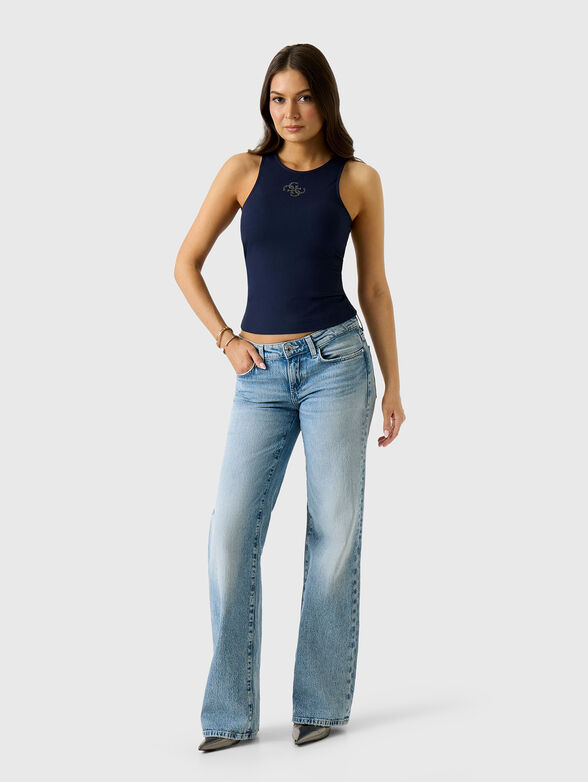 Ribbed top with logo detail - 1