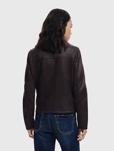 Eco leather jacket in black - 3