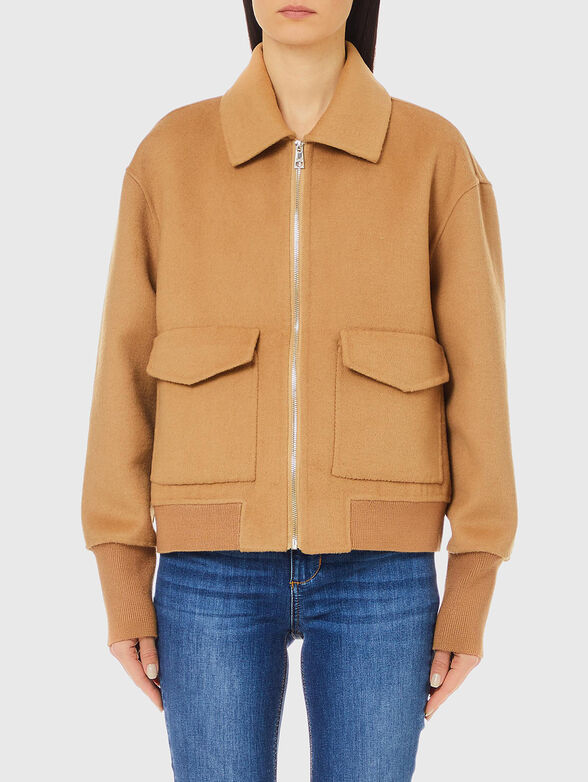 Black short coat with zipper - 1