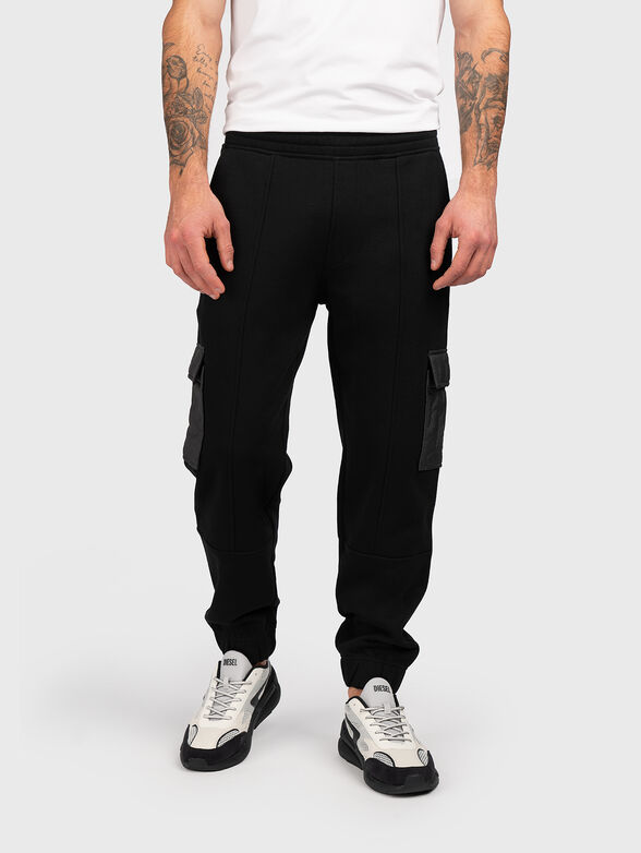 Sports trousers made of cotton blend  - 0