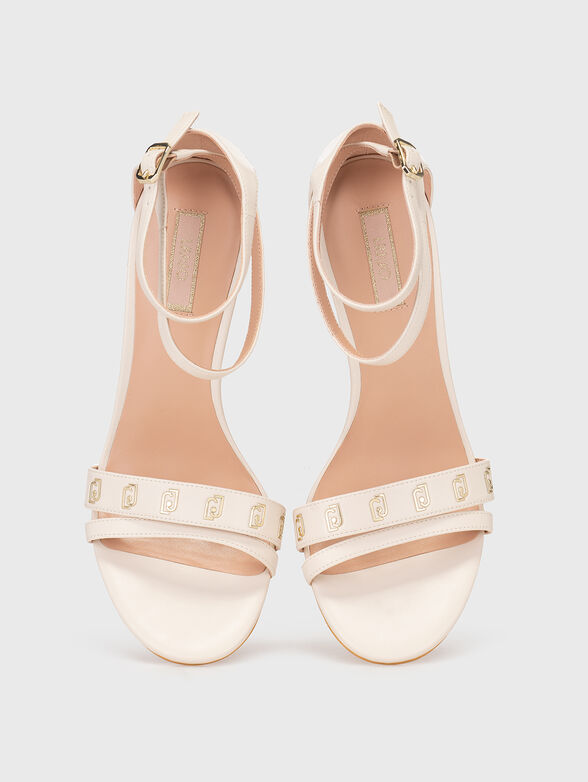 MIRIAM heel sandals with logo details - 6