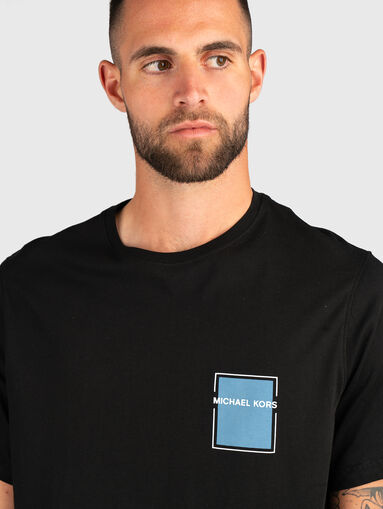 Cotton T-shirt with accent back - 4