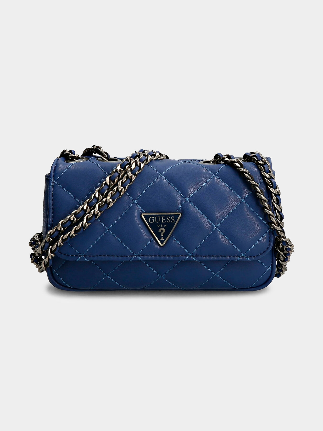 CESSILY blue bag with metal logo brand GUESS Globalbrandsstore en
