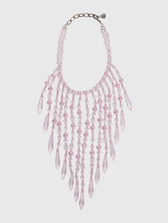 Necklace with pink beads  - 1