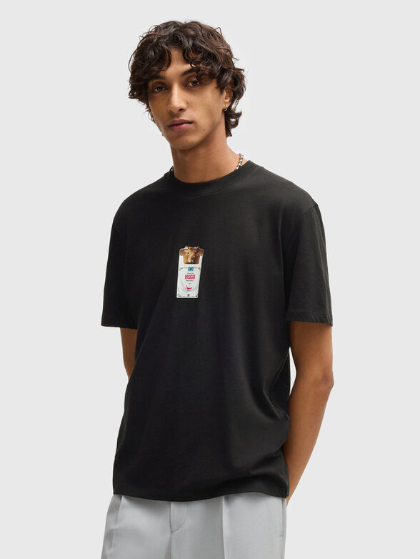Cotton T-shirt with print - 1