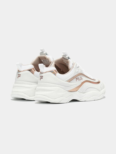 RAY M White sneakers with rose gold accents - 3