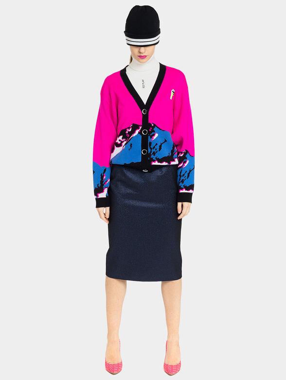 Cardigan with colorful print - 2