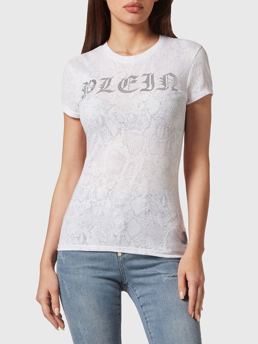 SEXY PURE T-shirt with snake motifs and logo