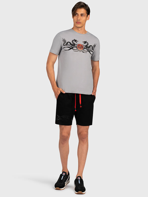 Grey t-shirt with print - 6