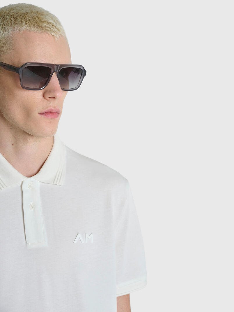 Short sleeved cotton polo shirt - 3