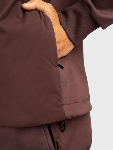 Cotton sweatshirt with hood and zip - 5