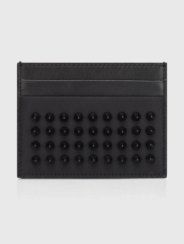 Leather cardholder with accent studs - 2