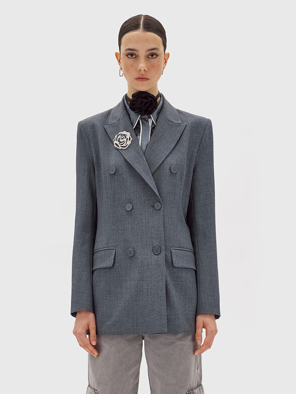 Grey blazer with buttons - 1