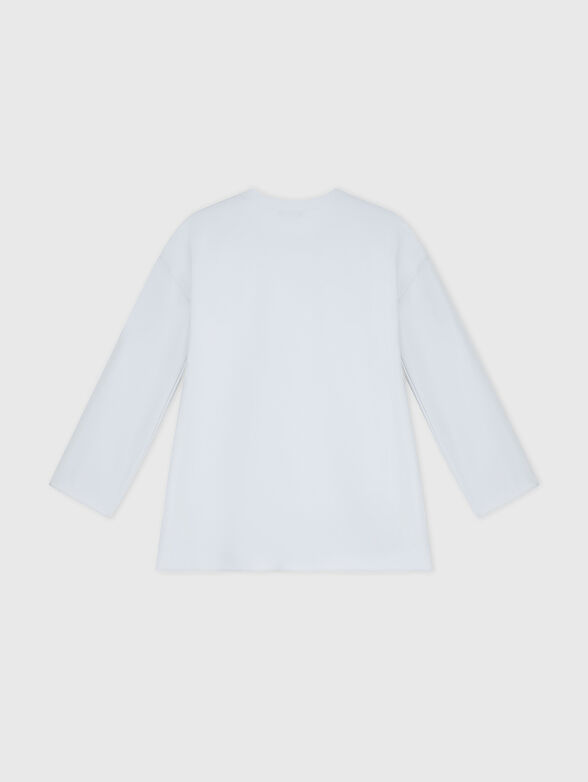 Asymmetrical blouse with oval neckline - 3