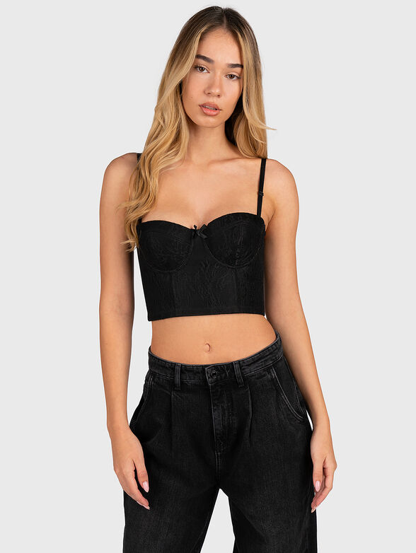 Black lace bustier - 1